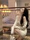 Elegant and Sophisticated Hand-Stitched Rhinestone Knit Cardigan Jacket for Women, Stylish and Trendy Dress Set