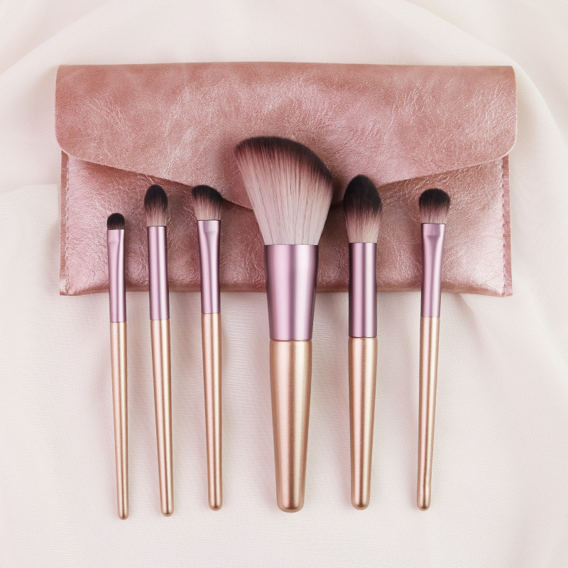 Lantis 6 Makeup Brush Sets Handy Travel Brush Mini canton Eye Shadow Brushed Soft Mao suit Send Brush Bag