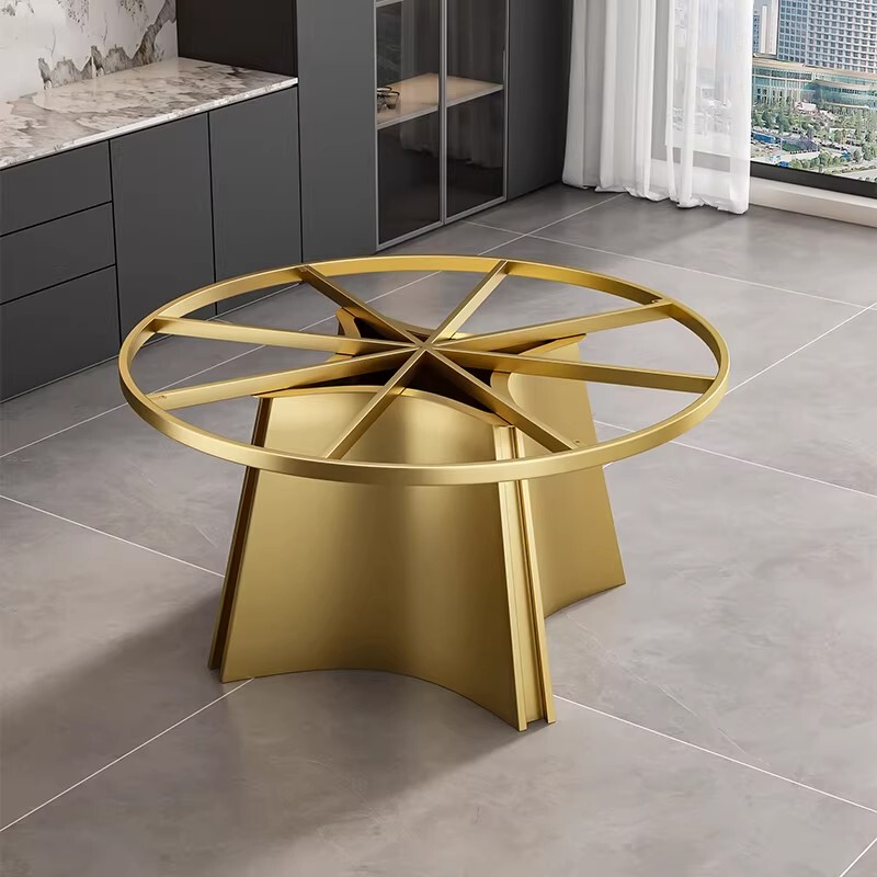 Luxury Stone Round Dining Table Leg Bracket, Round Table Frame, Round Table Leg Support Frame, Slate Base, Marble Support Frame Legs