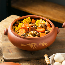 Yunnan Jianshui steam pot steam casserole steam pot chicken household commercial steam pot ceramic steamer non-purple pottery sand jumping knife