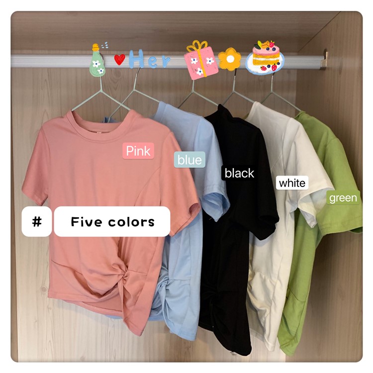 2020 mới nữ xia nhóm nhỏ ý nghĩa thiết kế ngắn tay phụ nữ t-shirt Hàn Quốc phiên bản eo cao hiển thị mỏng ngắn chặt đầu mặc của phụ nữ