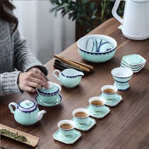High grade fresh small tea set household simple Kung Fu tea set dry bubble tray Japanese style water storage tea table tea sea set