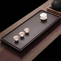 High-grade natural ebony tea tray whole solid wood simple household bakelite style large tea table tea sea tea set tray