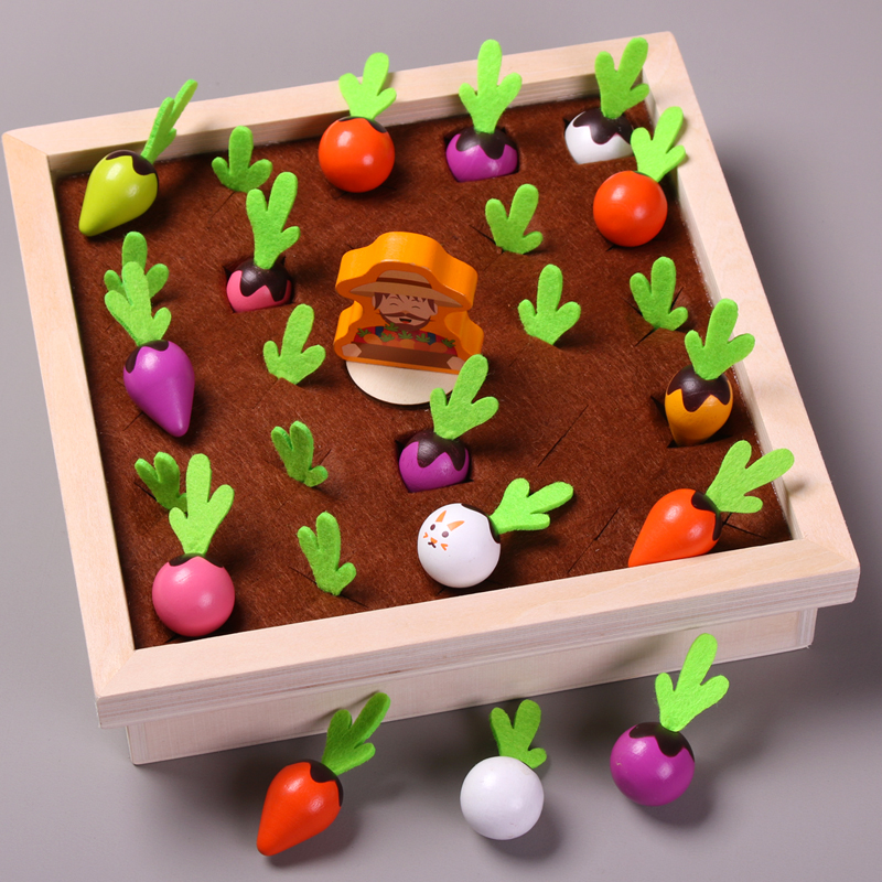 Montessori early education educational toys 1-3 years old 2 young children pull roti intelligence male baby brain fine motor training