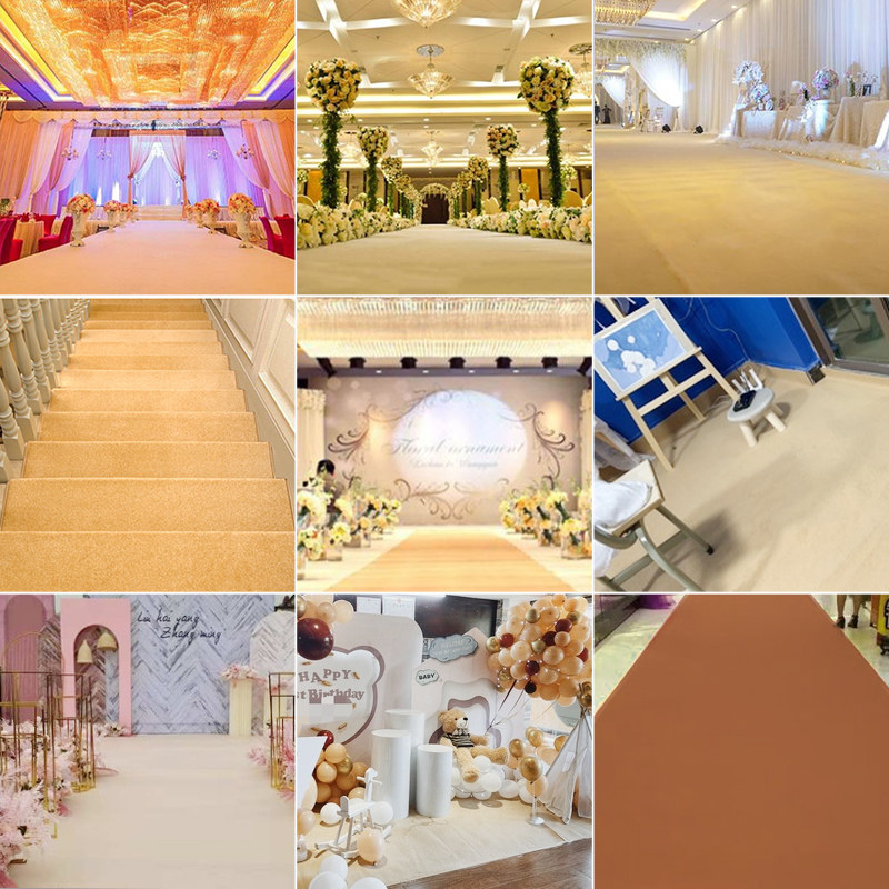 Champagne light coffee camel carpet disposable wedding stage exhibition room full paved and thick long term