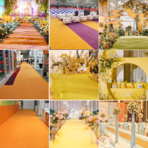 Yellow Orange Yellow Carpet Wedding Ceremony Ttai Wedding Arranged Wedding Disposable Thickened Stage Full of Commercial Large-area