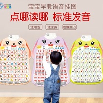 Sound baby enlightenment early education Sound voice literacy card Alphabet point reading Childrens toys Pinyin wall chart