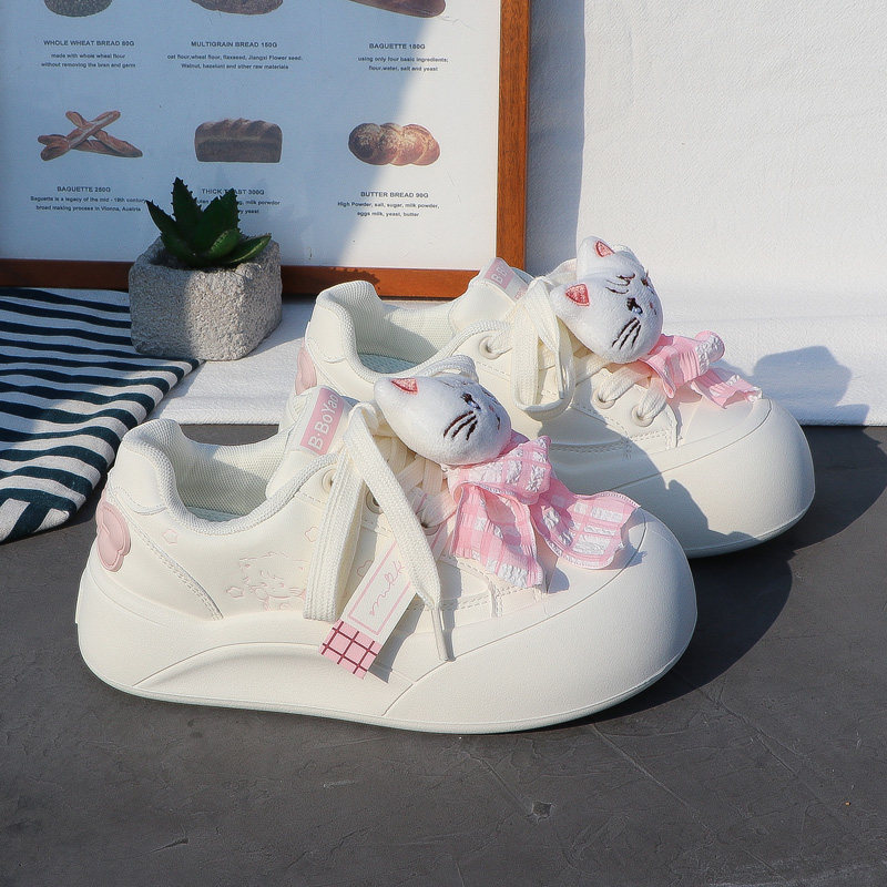 2025 Autumn/Winter New Versatile Thick-Soled White Shoes for Women, Fleece-Lined for Warmth, Trendy Niche Student Casual Loafers