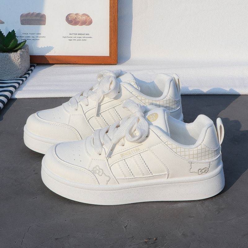 2025 Autumn/Winter New Versatile White Sneakers for Women with Fleece Lining for Warmth ins Trendy Student Casual Sports German Training Shoes