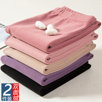 De velvet fever plus velvet autumn pants womens winter padded pants warm pants wear bottom velvet pants spring and autumn thin thread pants