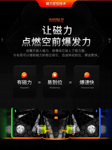 Gan356Me магнитный кубик Рубика развивающие игрушки для профессиональных соревнований второго и третьего уровня gan15m14 магнитная левитация