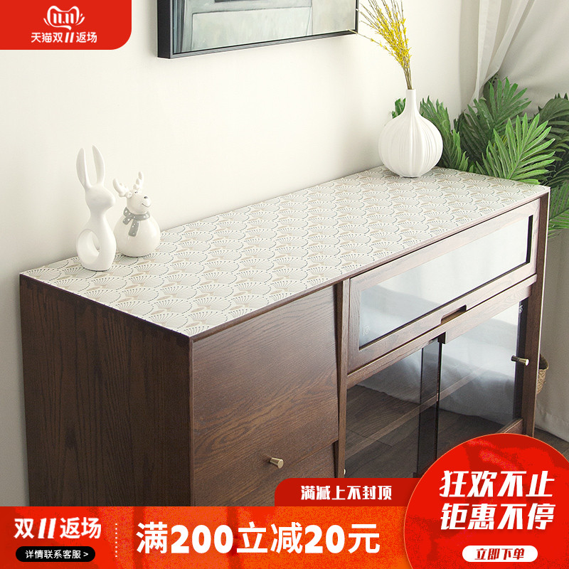 (leather side cabinet cushion) light and luxurious apricot leaves home waterproof and anti-washing shoes cabinet Corner Cabinet Table Mat-Taobao