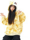 Amoeba ຕົ້ນສະບັບ American cute ears Hello Kitty all-over printed camouflage hooded sweatshirt jacket women's zipper cardigan