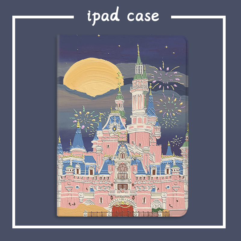 Oil painting castle 2020 new 10 2 inch ipad protective sleeve 19 18 17 suitable for Apple 10 5 air1 2 3 tablet 9 7th generation pro11 fans