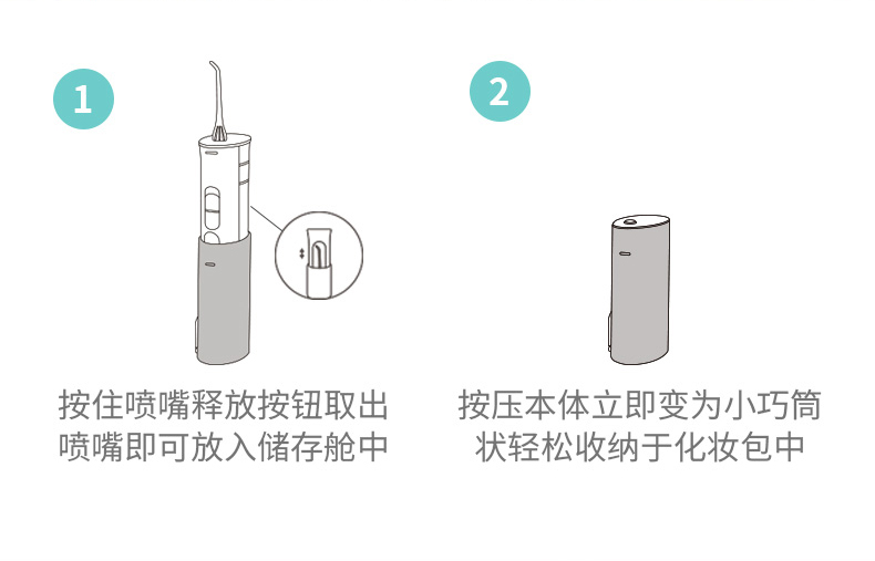 松下 冲牙器 便携式牙缝水牙线 口腔清洁 图8