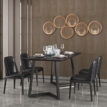 Rockboard table Home Small family Type Modern Nordic minimalist Luxurious Rectangular Restaurant Marble Dining Table And Chairs Combination
