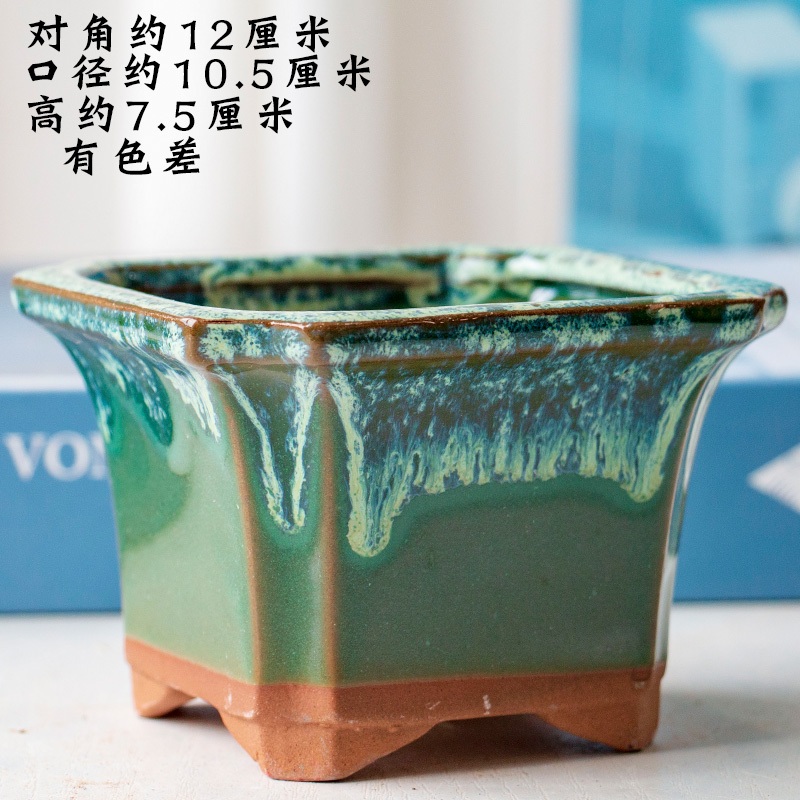 Meaty plant flower POTS coarse pottery flower POTS, fleshy green contracted individuality creative flowerpot ceramic potted the plants