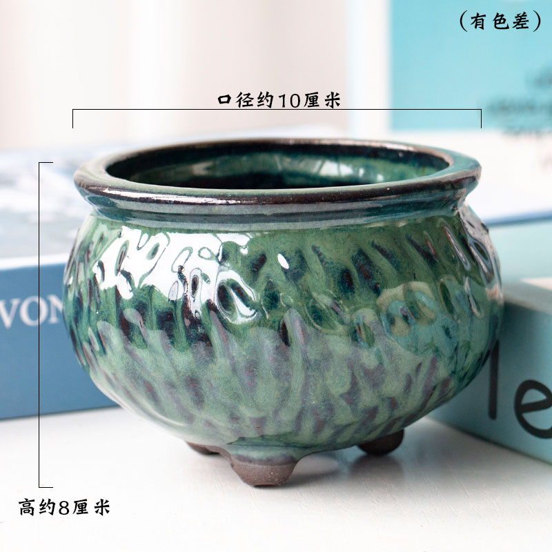 Meaty plant flower pot is more than meat flowerpot coarse pottery ceramic contracted breathable large character of the creative small green the plants