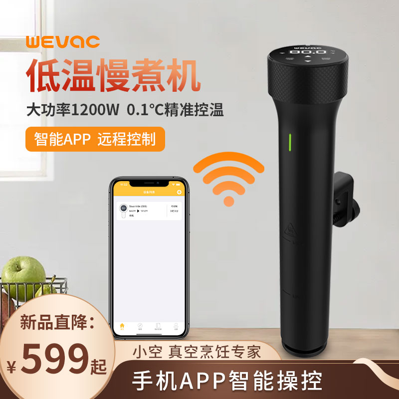 Small air WEVAC low temperature slow cooking machine Commercial steak low temperature cooking pump Slow cooking stick Home Molecular Material Processor Machine