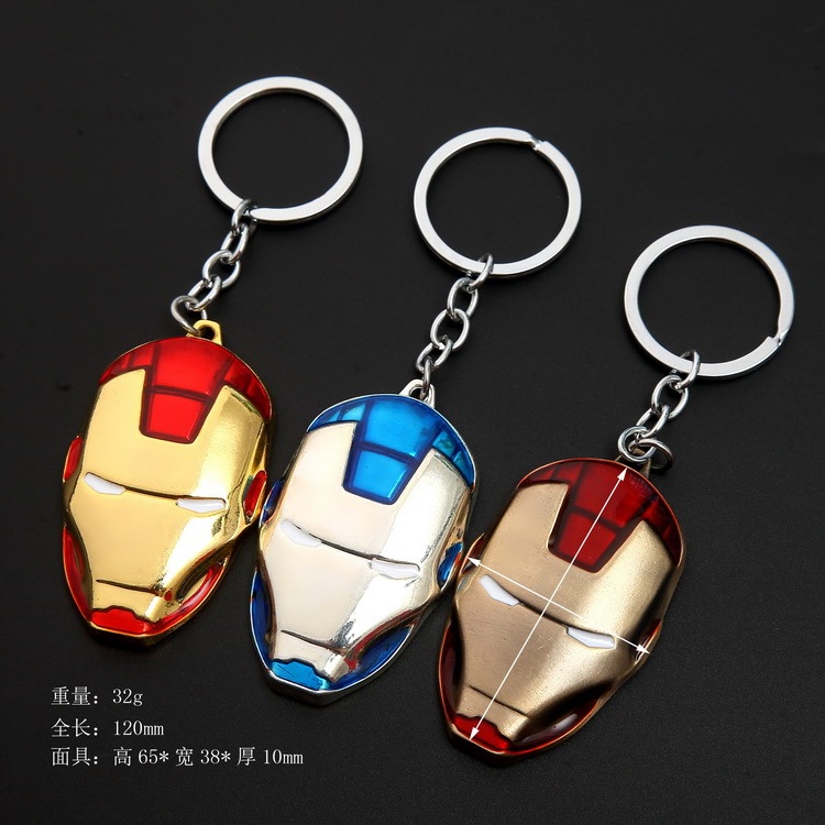 Avengers 4 Iron Spider-Man Deadpool Captain America Hulk Thor Hammer Car Keychain Ring Pendant