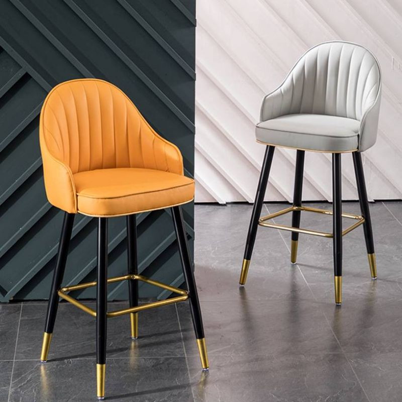 Nordic bar front desk chair high chair with bar stool leather with Italian Chinese style Chinese bar stool bar chair