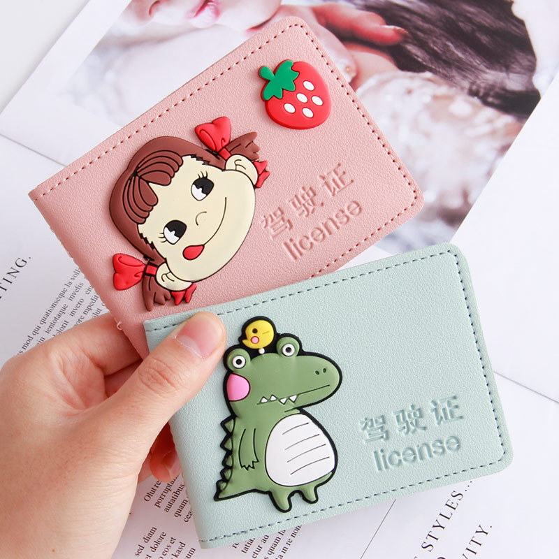 Creative driver's license leather case female driver's license clip driving cover