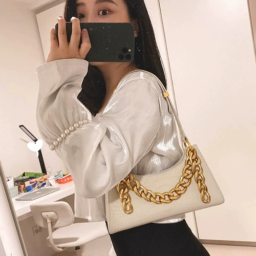 Универсальная модная сумка подмышку, цепь на цепочке, сумка на одно плечо, популярно в интернете