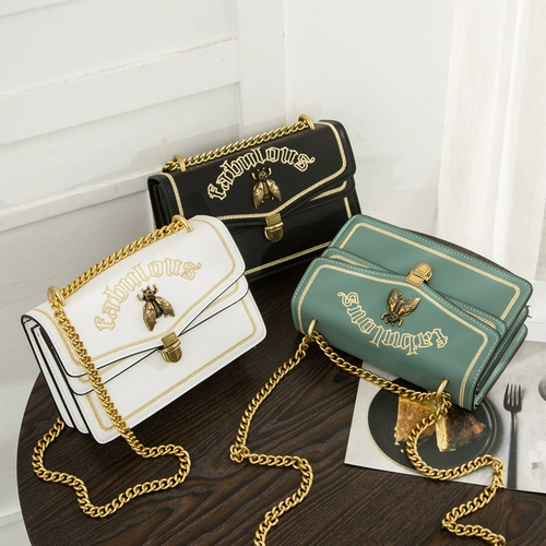 Сумка через плечо, модная универсальная цепь, сумка на одно плечо, коллекция 2021, Таиланд, с вышивкой