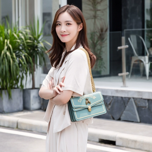 Сумка через плечо, модная универсальная цепь, сумка на одно плечо, коллекция 2021, Таиланд, с вышивкой