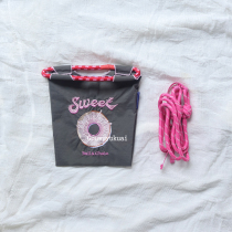 New Japanese ball chain eco-friendly shopping bag embroidered nylon bag mini mini handbag oblique ready stock