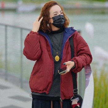 2025 new autumn and winter fashionable warm hooded cotton coat for women loose casual versatile slimming cotton coat trend 2025 new autumn and winter fashionable warm hooded cotton coat for women loose casual versatile slimming cotton coat trend