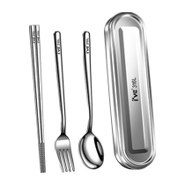 316 stainless steel chopsticks spoon set travel outdoor single portable tableware student storage box cutlery box