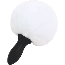 Fun wearable tail vibrating wireless remote control rabbit tail removable plug-in anal plug for outdoor wear