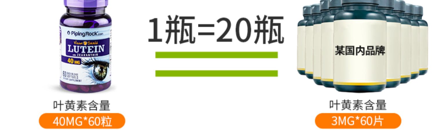 【拍两件】朴诺叶黄素护眼胶囊60粒*2瓶