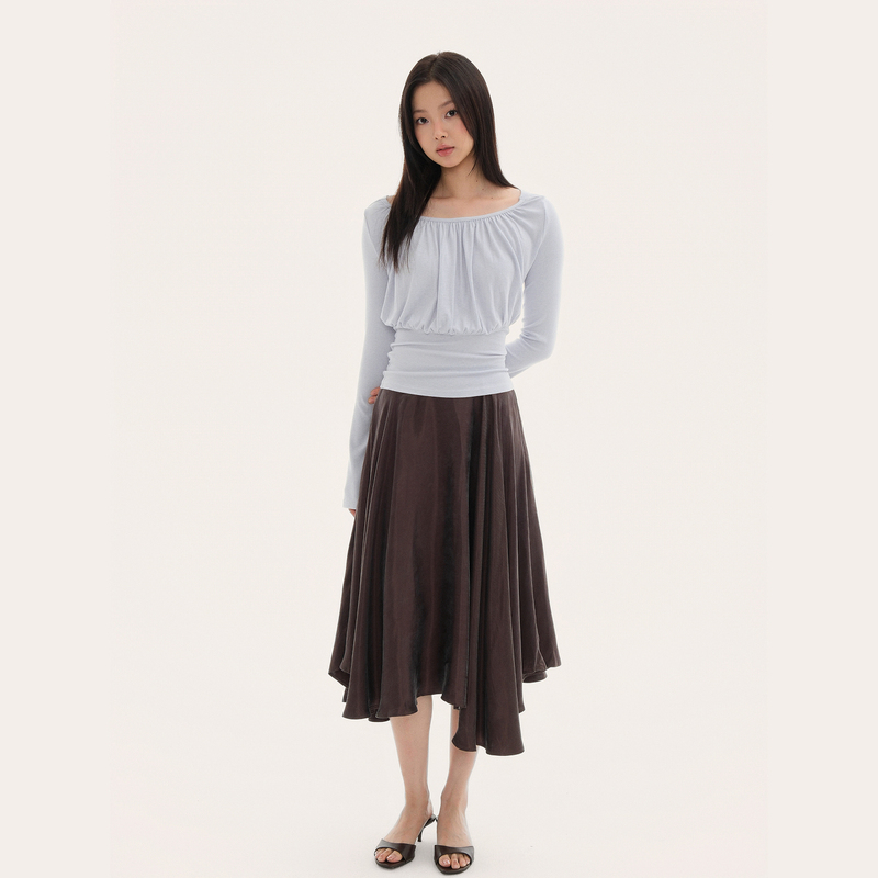「Clay Goose Same Style」 Set for Life Vintage Oil Mist Purple Flowy Umbrella Skirt 「Clay Goose Same Style」 Set for Life Vintage Oil Mist Purple Flowy Umbrella Skirt