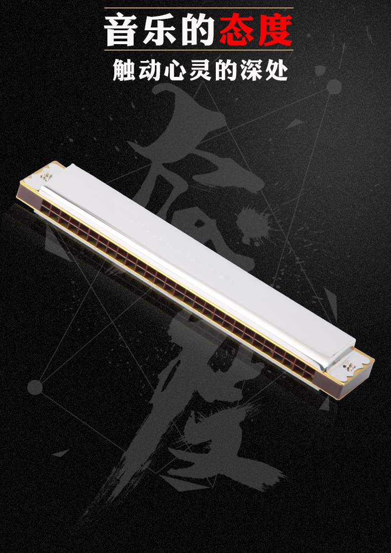 Harmonica 28 lỗ c typography giọng rộng phạm vi trẻ em mới bắt đầu người lớn chơi nhạc cụ chuyên nghiệp - Nhạc cụ phương Tây trống