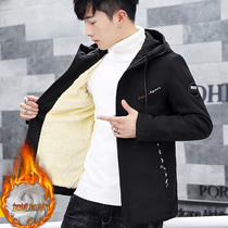 Winter gush thickened jacket mens 2021 new trend students to fix their blouses teenagers autumn and winter mens coats