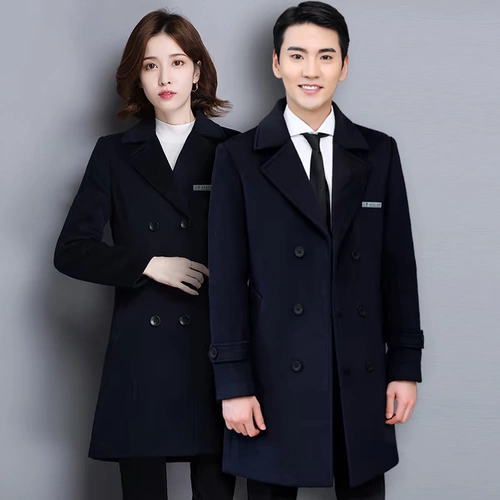 Демисезонное шерстяное пальто, утепленная куртка для работы