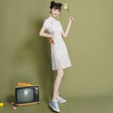 Ретро ципао, легкое платье для школьников, коллекция 2023, светлый стиль, осеннее, подходит для подростков