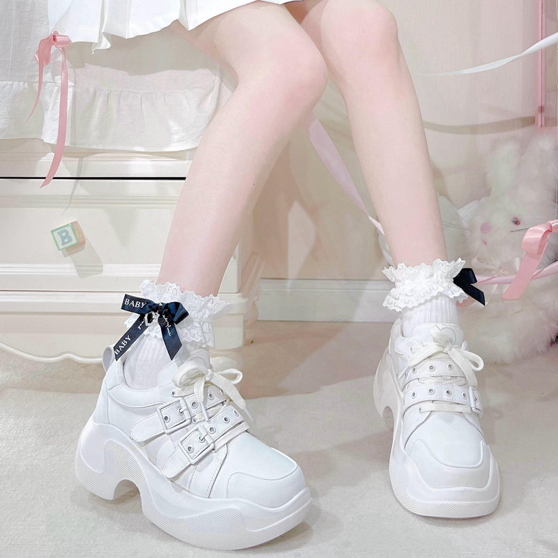 GURURU Original Y2K Subculture Girl's Aquamarine Versatile Sneakers