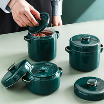 Stew Cup ceramic nutrition stew cup water stew kitchen household stew birds nest double ear stew can steamed egg high temperature soup cup