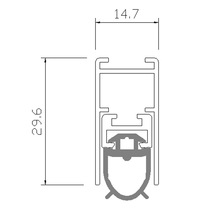 Automatic lift door bottom seal strip gap hotel wooden door slotted concealed invisible sanmao Sanmao brand dust strip
