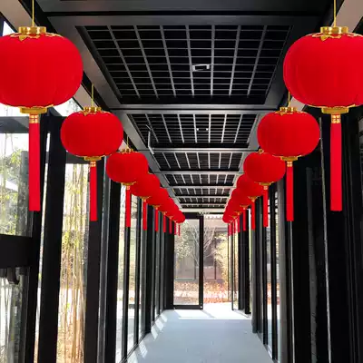 Flocking small lantern ornaments tree National Day Big Red outdoor Indoor bonsai wedding festive decoration scene layout