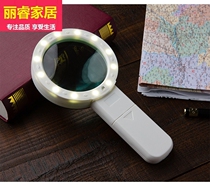 Handheld magnifying glass 30 times led with UV banknote detection glass lens new magnifying glass for the elderly