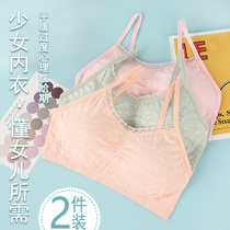 Developing girls pure cotton girls underwear anti-bulge breathable middle school students small vest careful shoulder strap bra