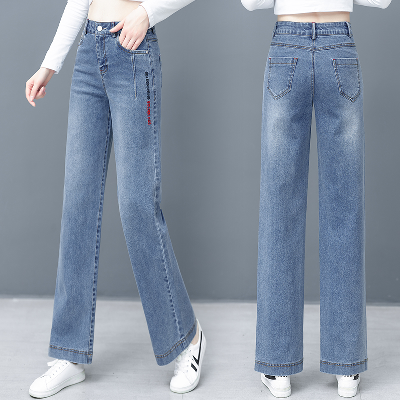 Net Red High Waist Wide Leg Jeans Women 2022 Spring new loosensThe slim Korean version of the straight Jeans Tide