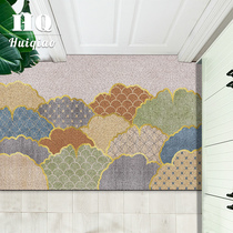 Chinese-style door mat door mat pvc wire ring wash-free household non-slip cutting carpet dirt mat