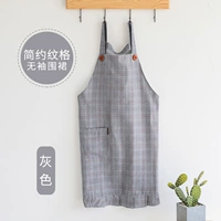 Серый (простой узорчатый фартук без рукавов, включая водонепроницаемую подкладку)