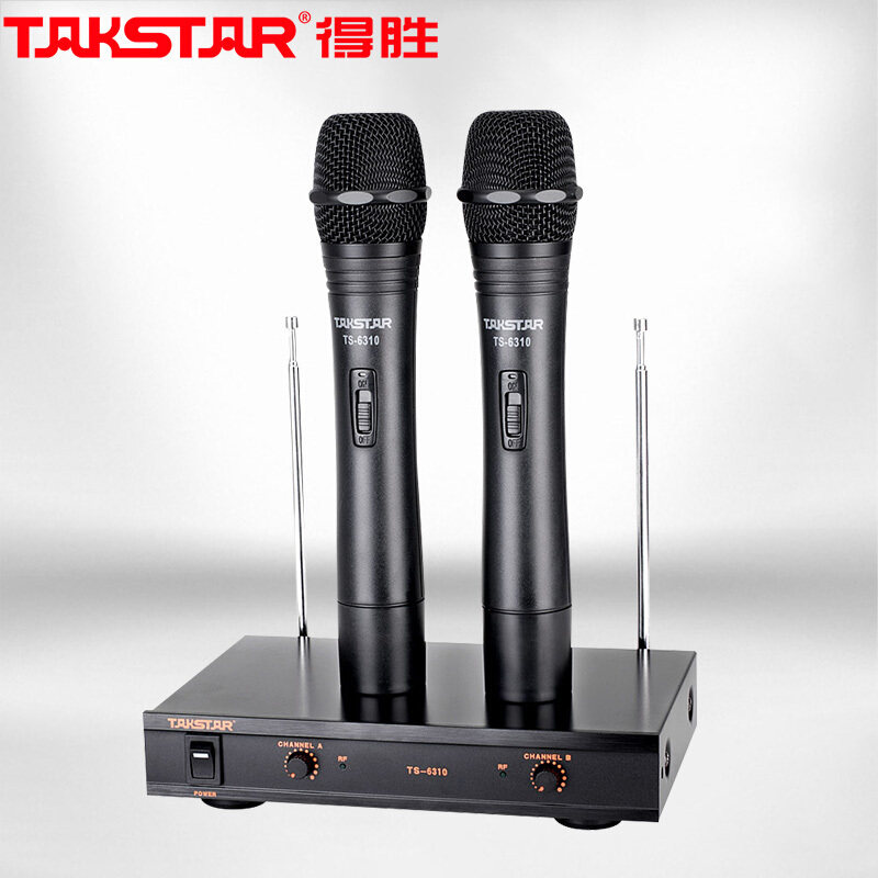 Takstar Wins TS-6310HH Mighty Wireless Mic 1 Drag Two ktv Private Home Singing Conference Stage Outdoor Professional Performance TV karaoke Karaoke Song Microphone