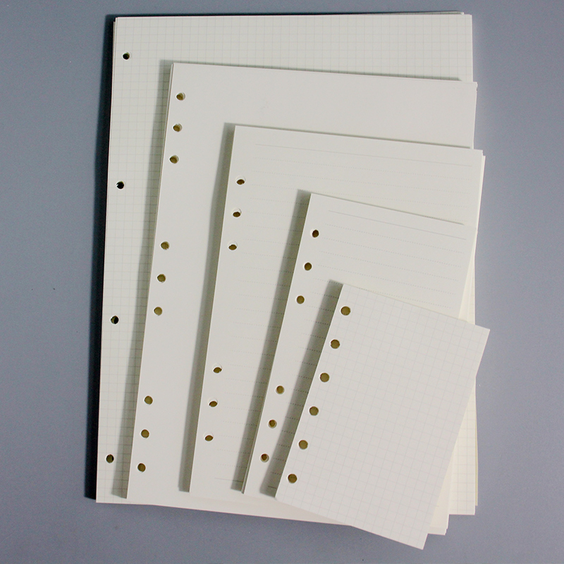 Student loose leaf This replacement Core A5 detachable notebook replacement paper 4 holes 6 holes 9 holes A4 loose-leaf core A6 inner page clasp A7A6A5B5 replacement of this core crosswire pane blank inner page-T